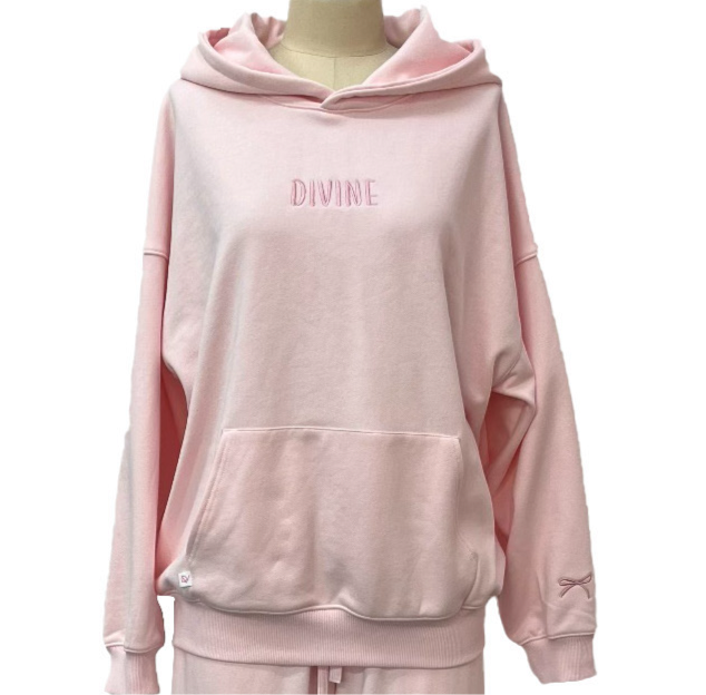 Cuddly pink-oversized hoodie